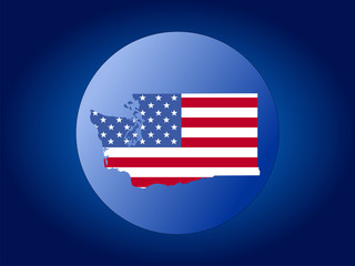 Washington globe illustration