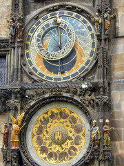 Fototapeta na wymiar Ancient watches. Prague.