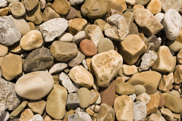 big stones on the beach