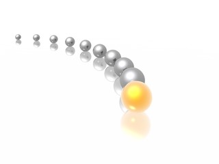 spheres in curve (HiRes 3d images)