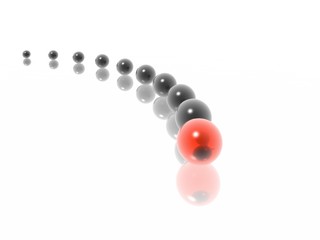 spheres in curve (HiRes 3d images)