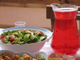 Salads and  juice