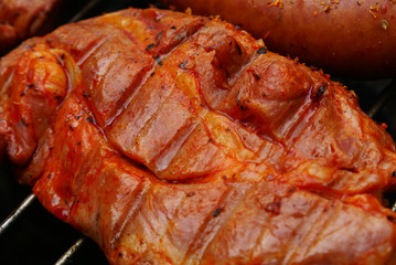 Fresh red meat grilled food