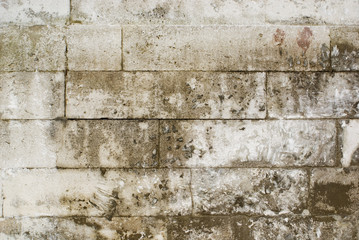 Old stone brick wall with horizontal orientation