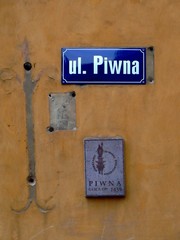 Ulica Piwna sign  in Stare Miasto