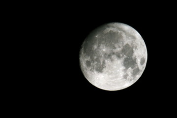 Full Moon on the night sky background