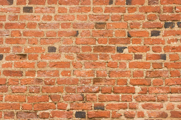 Brick wall of an old castle
