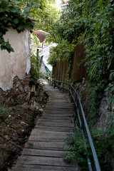Fototapeta premium Gehsteigtreppe ins Burg