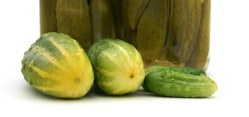 Pickles with ingredients