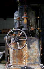 Fototapeta na wymiar a piece of old and rusty machinery