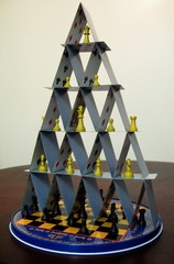 Card Tower With Chess 1