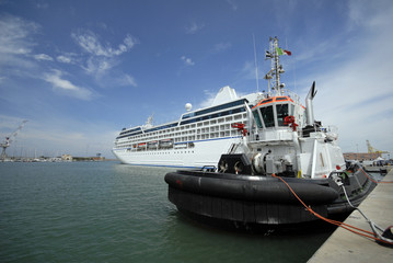Cruise Ship and Tug
