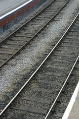 A section of railway track