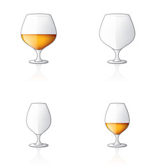 Brandy/Cogniac Glass Icon Set 60u