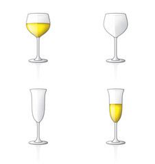 Wine Glass Icon Set 60p