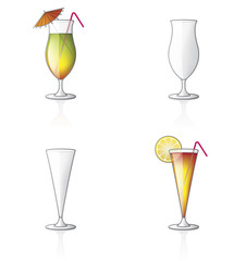 Summer drinks / Cocktail Glass Icon Set 60c