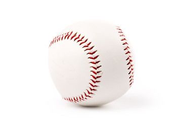 Baseball close up shot, with white background