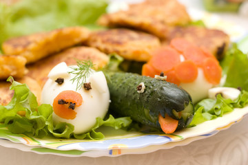 funny infant food designed like animals