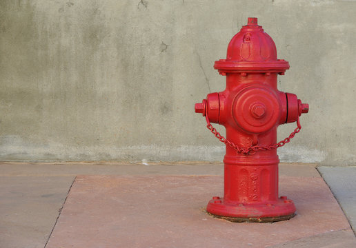 Red fire hydrant.