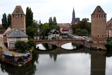 Fototapeta na wymiar View from the Barrage Vauban, Strasbourg, France