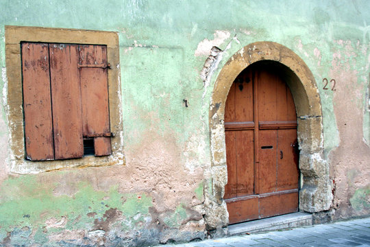 Ancient home in Rothenburg ob der Tauber, Germany