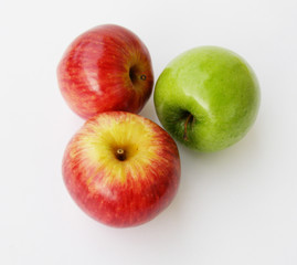 Three apples from above