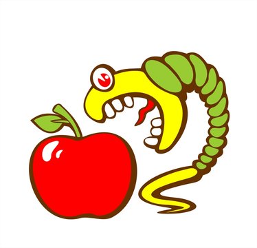 Caterpillar And Apple