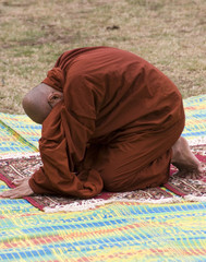 Buddhist Monk in prayer