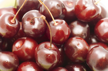series object on white food red cherry