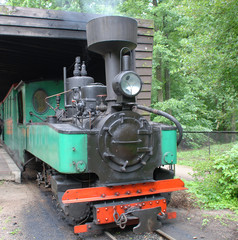 Ancient steam locomotive 