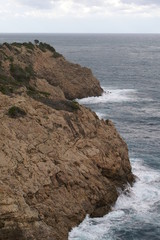Fototapeta na wymiar côte de Cala Ratjada aux Baléares