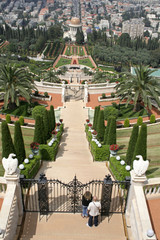 view over bahai gardens haifa israel