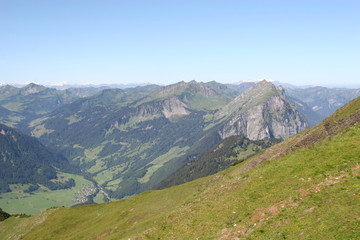 Fototapeta premium blick vom gipfel in vorarlberg