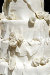 White iced wedding cake