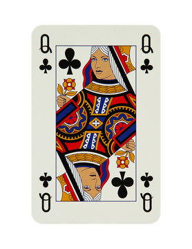 Queen Of Clubs Card