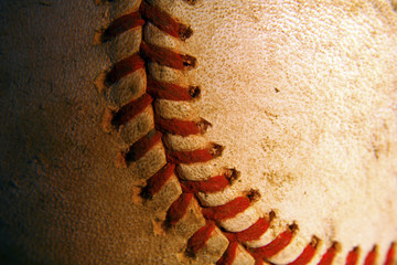 Fototapeta na wymiar Baseball Closeup