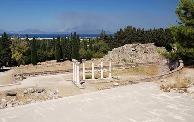 Türaufkleber Ancient Academy of Asklepion on a Greek island of Kos © Fyle