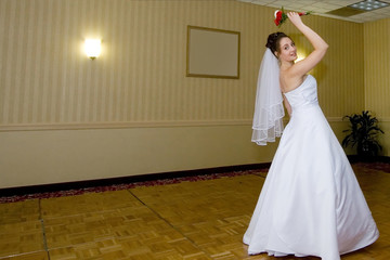 Throwing the bouquet