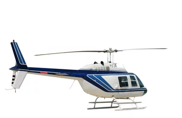 Deurstickers Helikopter geïsoleerde helikopter