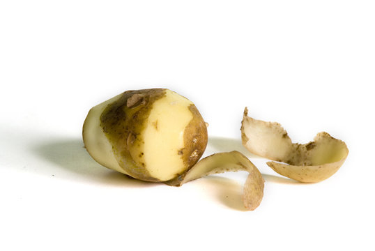 One patato half without his skin