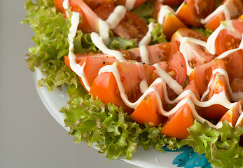 fresh salad from tomatoes 