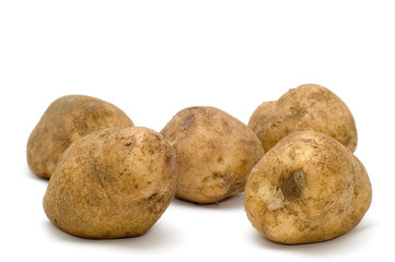 series object on white - food - potatoes