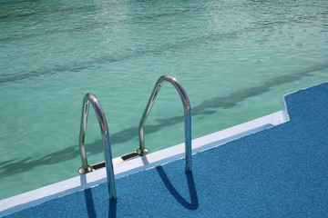 ladder in open pool
