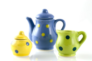 coffee-,sucre- and milk-can