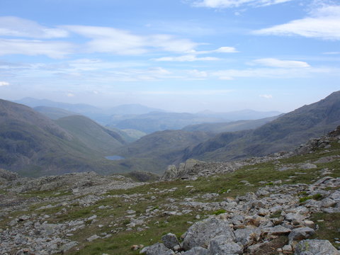 View of lake from Scafell pike
