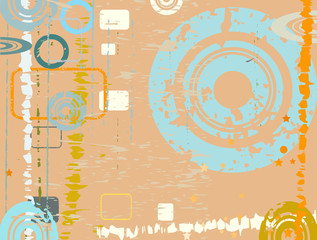 Obraz premium decorative abstract grunge design with circles