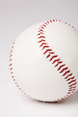 a Baseball close up shot