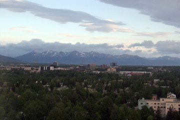 Fototapeta premium mountains with clouds for background
