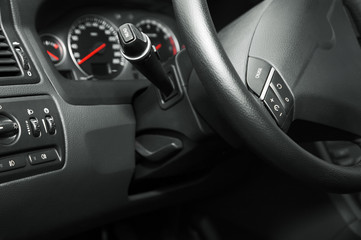 Control panel of the modern new car