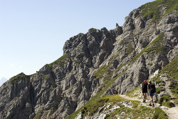 Fototapeta premium Hiking in the Alps